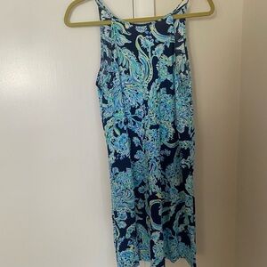 Lilly Pulitzer Blue and Green Beachy  Mini Dress